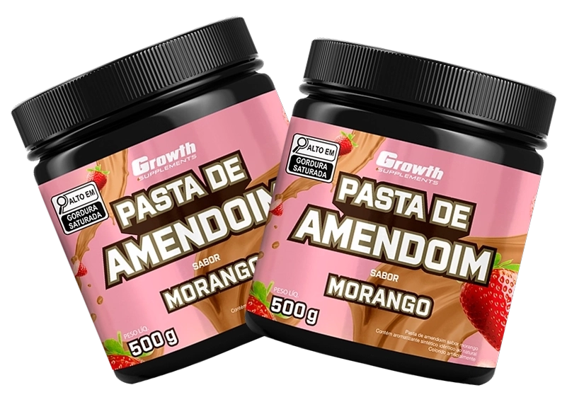 GROWTH SUPPLEMENTS - Pasta de Amendoim sabor Morango
