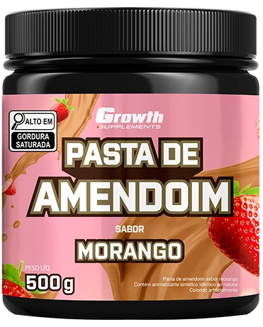 Foto do produto PASTA DE AMENDOIM SABOR MORANGO 500G