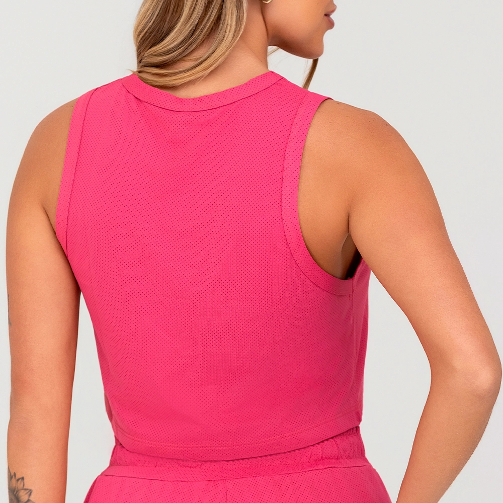 Regata Growth Cropped Soltinha Rosa