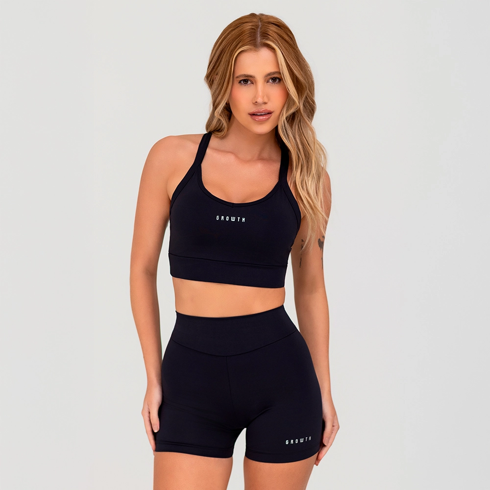 Short Growth Cos Amplo Preto