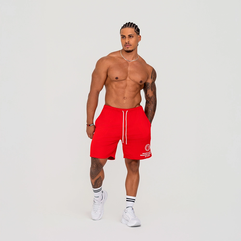 Bermuda Growth Confort Estampa Lateral Vermelho