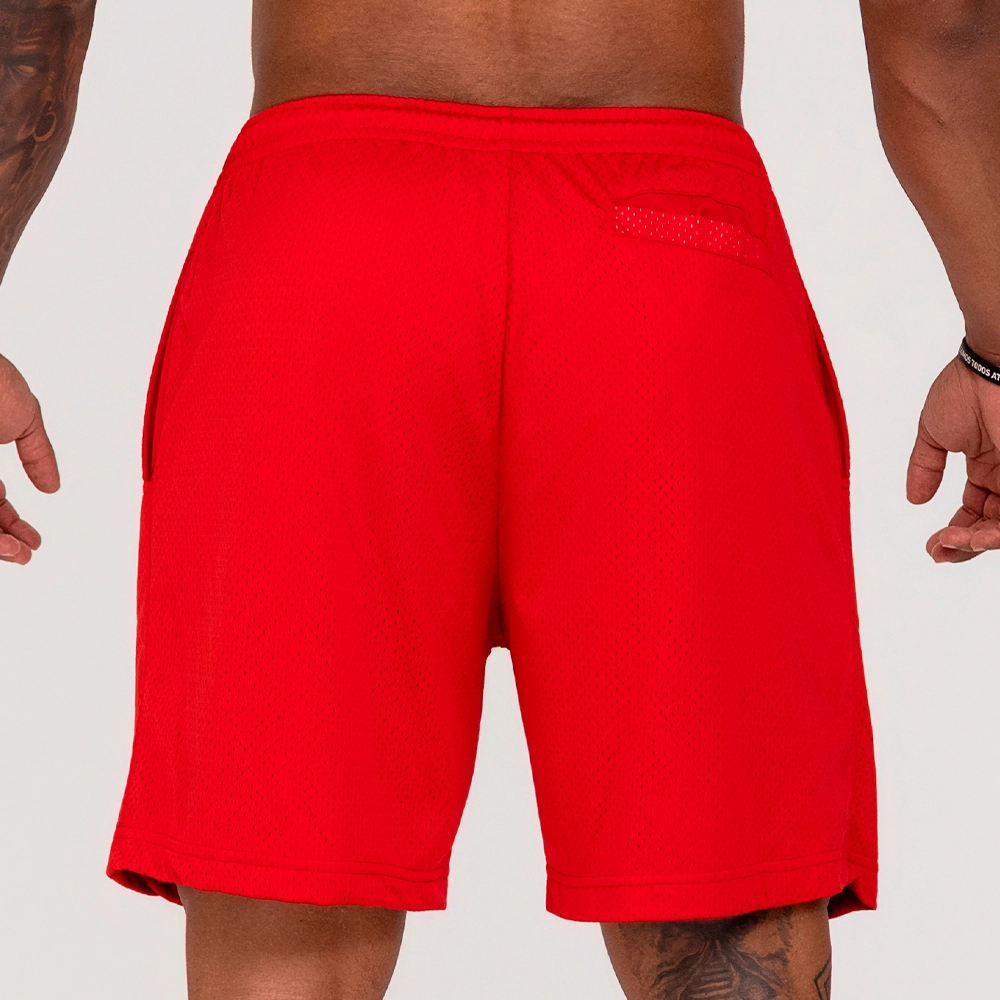 Bermuda Growth Confort Estampa Lateral Vermelho