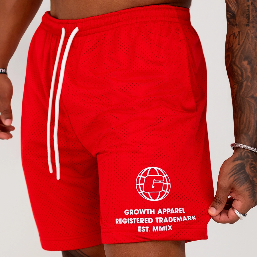 Bermuda Growth Confort Estampa Lateral Vermelho