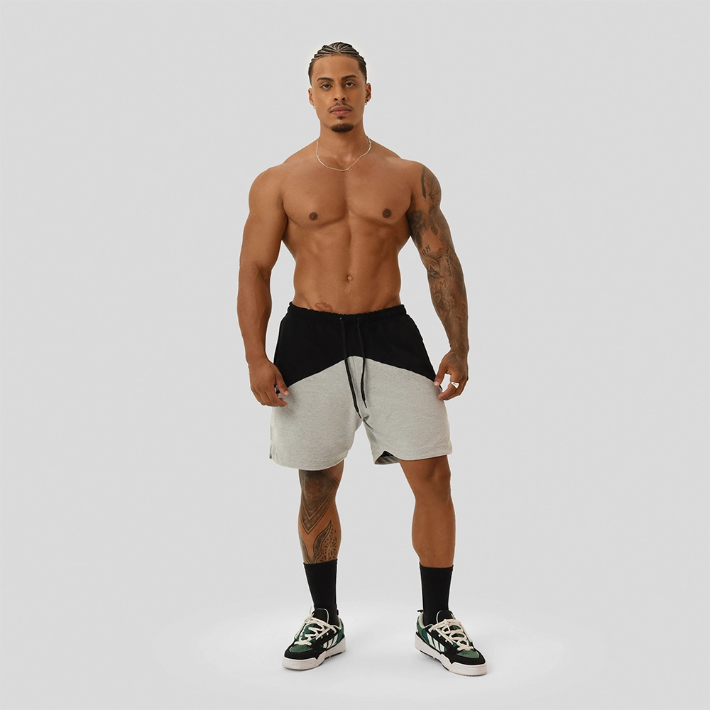 Bermuda Moletom Growth Preto/Cinza