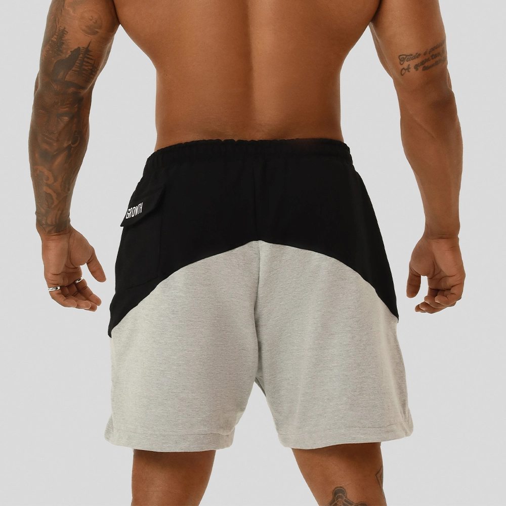 Bermuda Moletom Growth Preto/Cinza