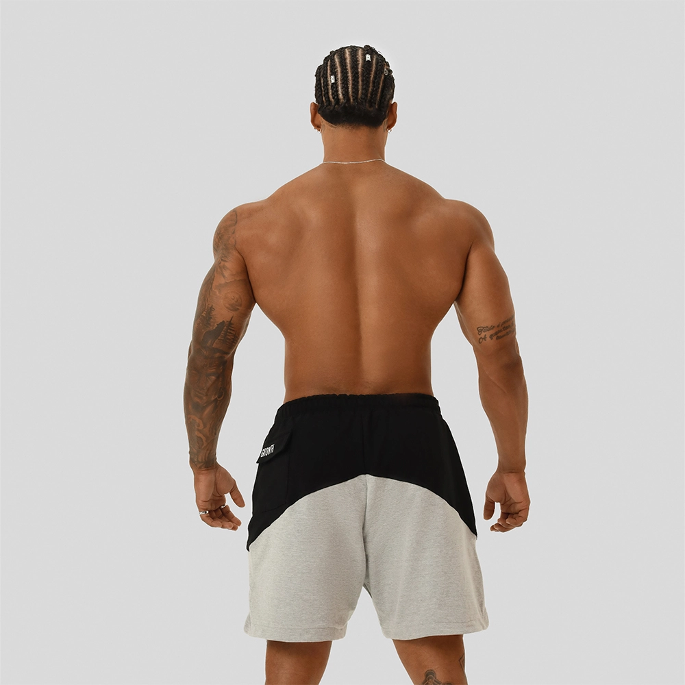 Bermuda Moletom Growth Preto/Cinza