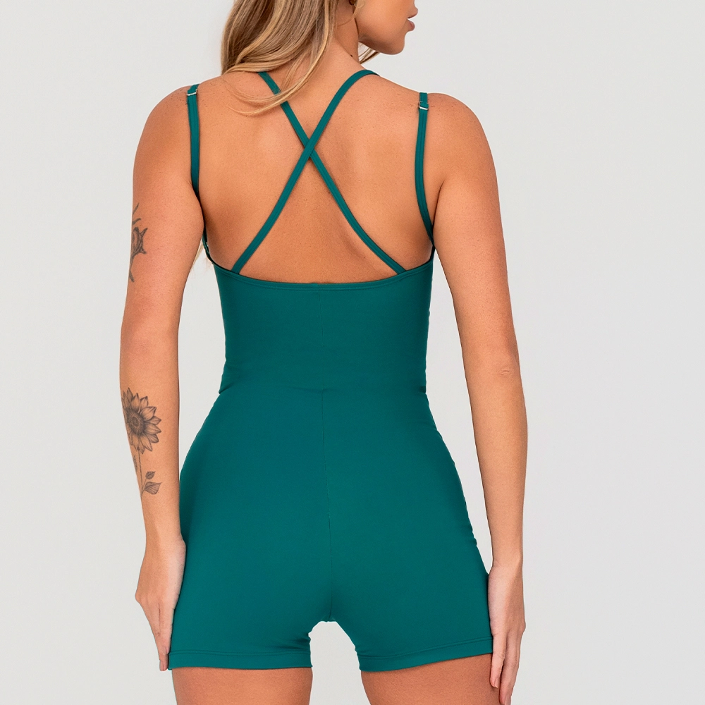 Macaquinho Growth Costas Dupla Cruzada Verde Escuro