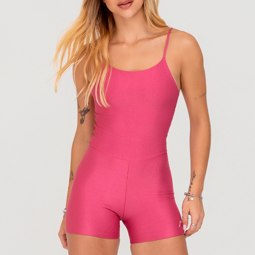 Macaquinho Growth Costas Tira Rosa 