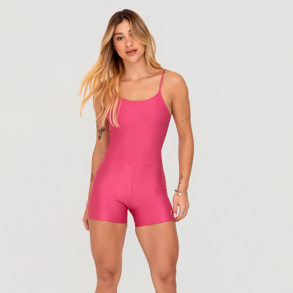 Macaquinho Growth Costas Tira Rosa 