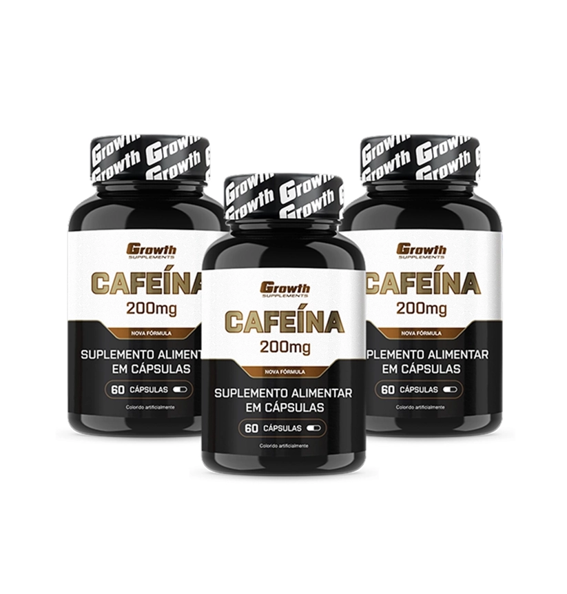 Growth Supplements - Embalagens de Cafeína 200 mg 60caps