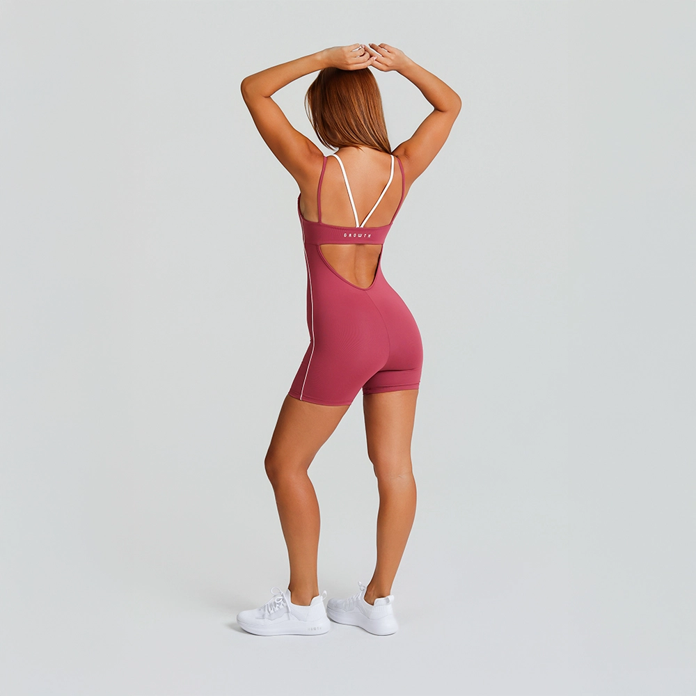 Macaquinho Growth Tiras Costas Rose