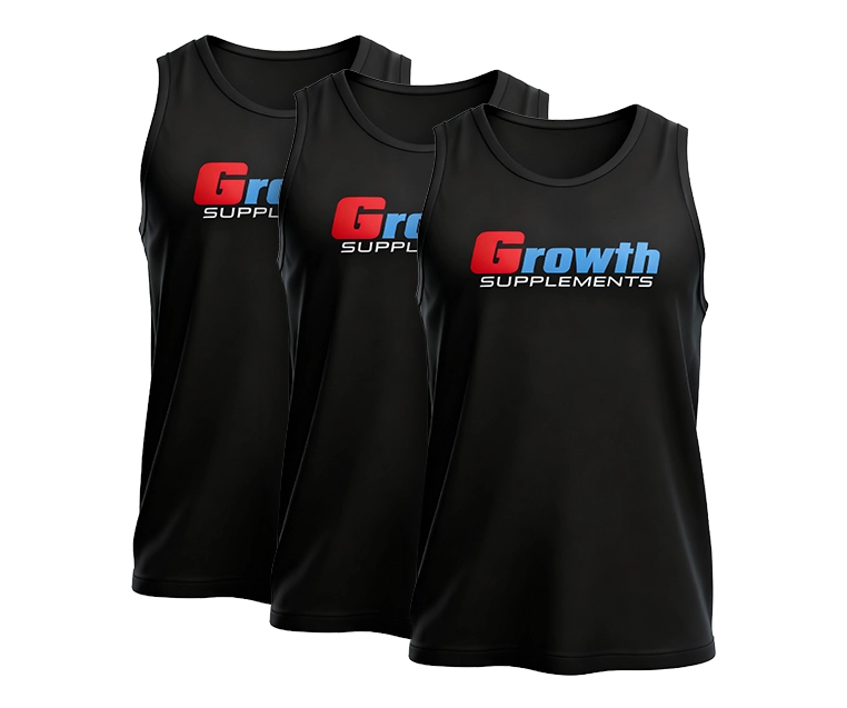 Foto do produto KIT 3 REGATA GROWTH CASUAL PRETA