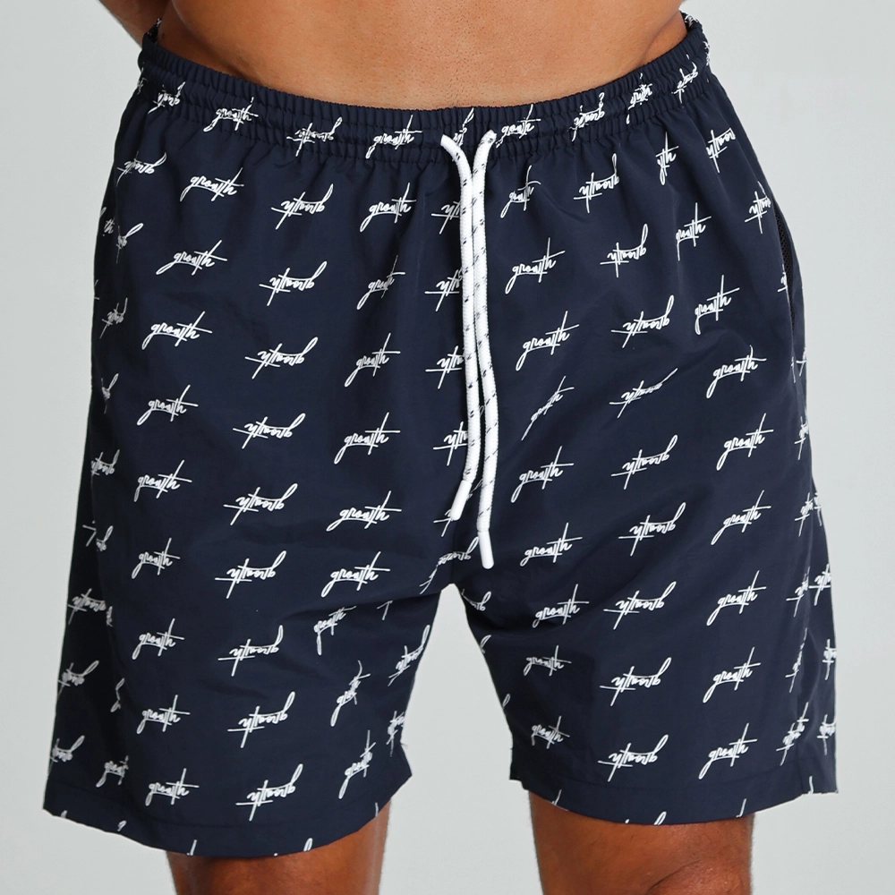 Short banho Growth Estampado Marinho com Off White