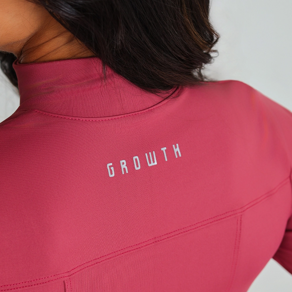 Jaqueta Growth Ziper e Bolsinhos Rose