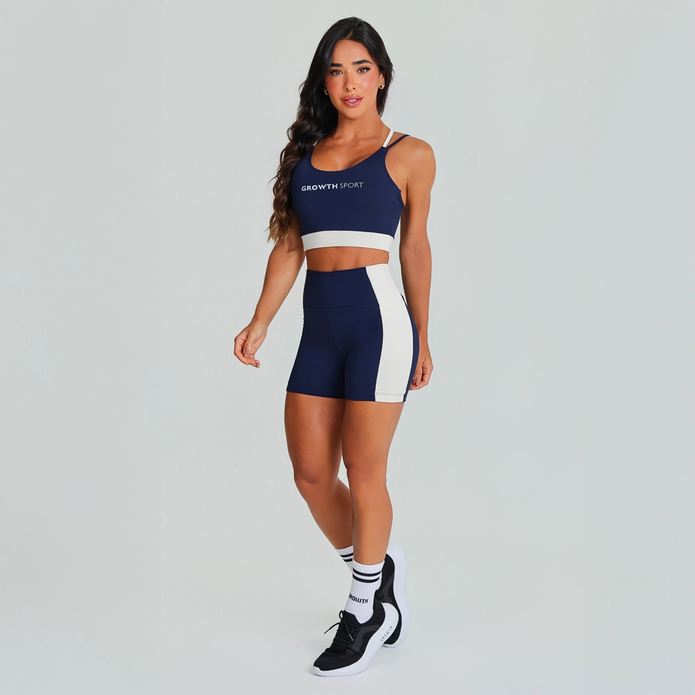 Bermuda Growth Lateral Contrastante Azul Marinho