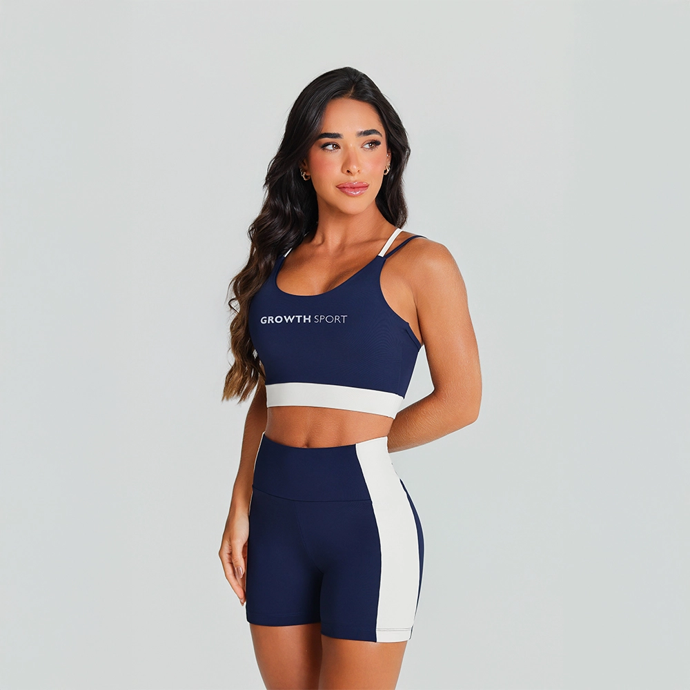 Bermuda Growth Lateral Contrastante Azul Marinho