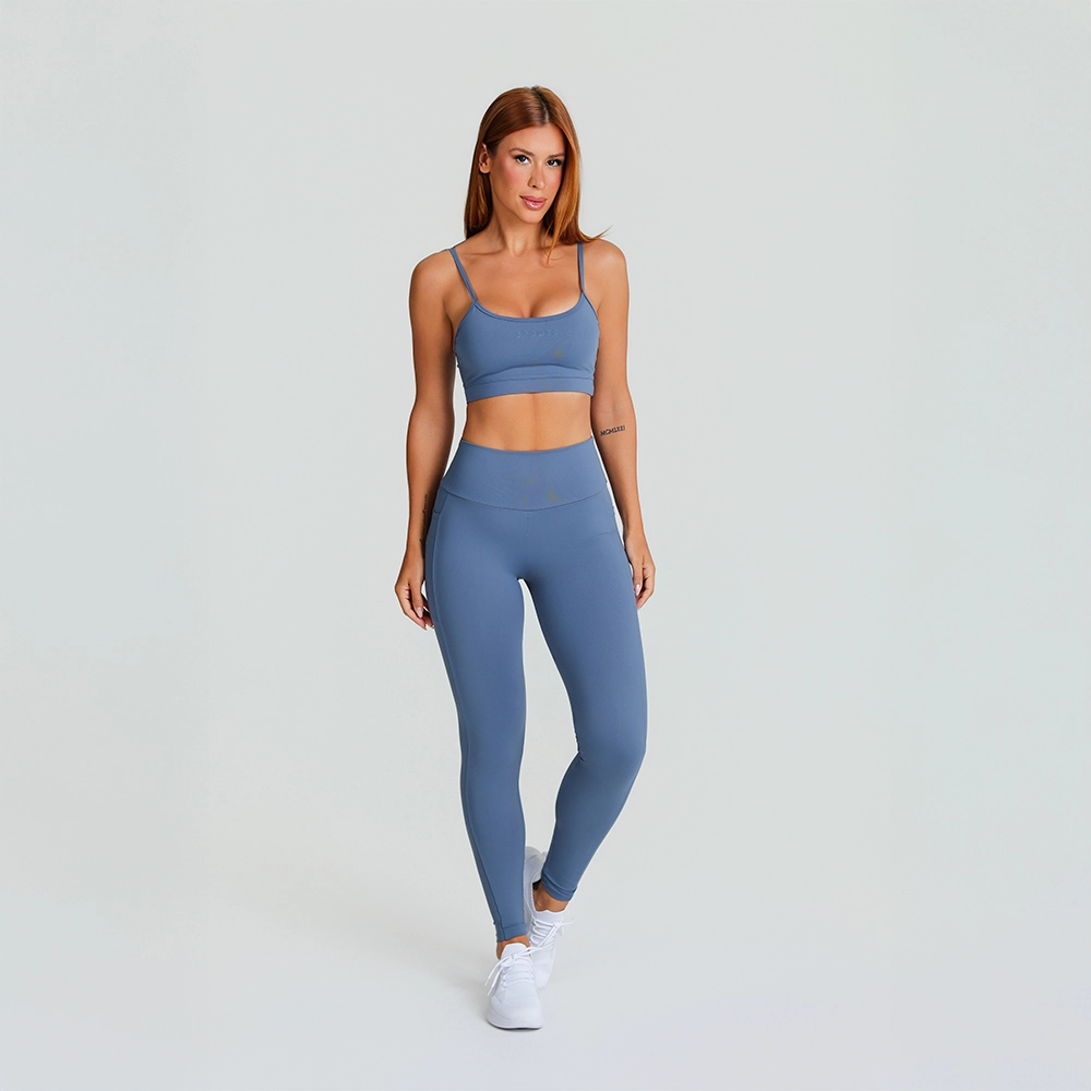 Legging Growth Bolsos Azul 