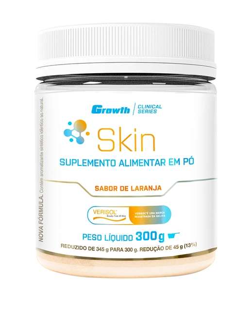 Foto do produto GROWTH SKIN COLÁGENO TIPO 1 + COLÁGENO VERISOL + ÁCIDO HIALURÔNICO + VITAMINA C 300G