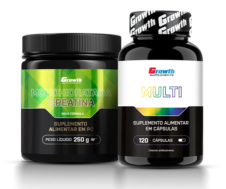 Foto do produto KIT CREATINA MONOHIDRATADA 250G, MULTIVITAMÍNICO 120 CAPS					