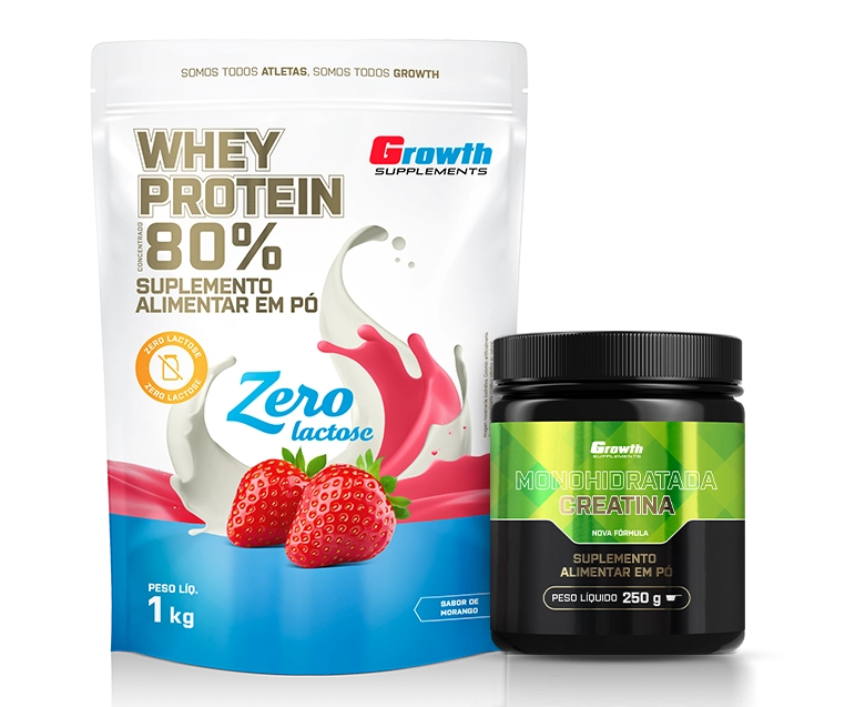 Foto do produto KIT WHEY PROTEIN CONCENTRADO ZERO + CREATINA MONO 250G					