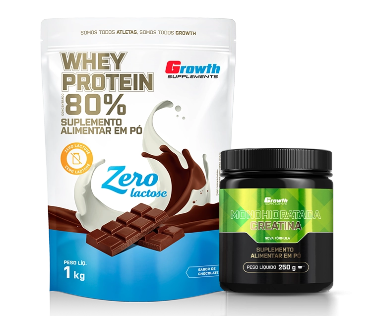Foto do produto KIT WHEY PROTEIN CONCENTRADO ZERO + CREATINA MONO 250G					