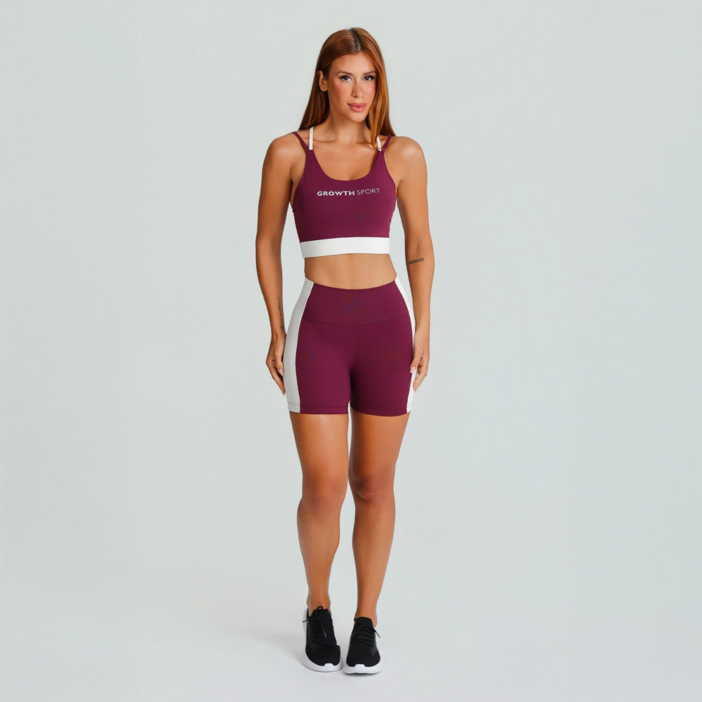 Bermuda Growth Lateral Contrastante Vinho