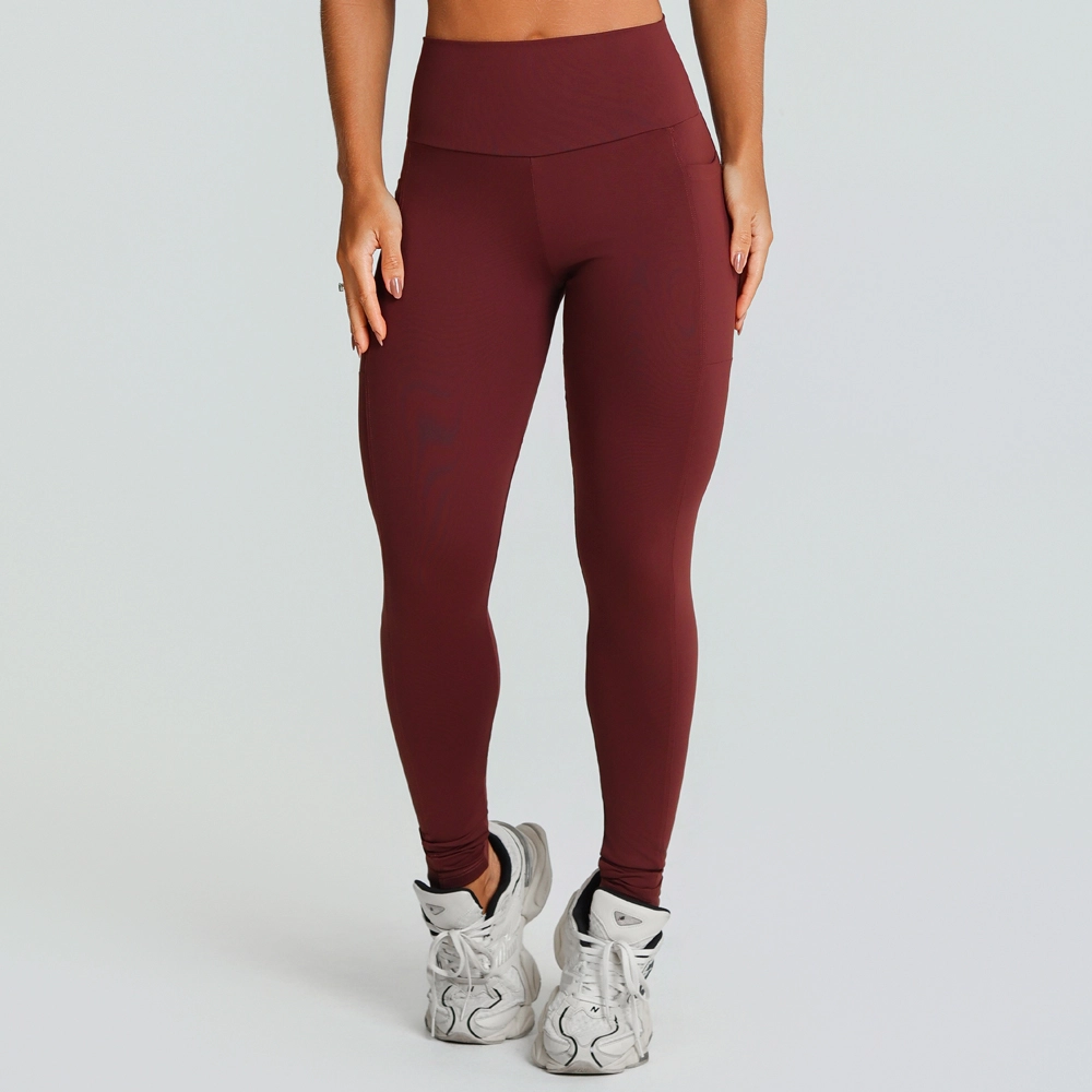 Legging Growth Bolsos Marrom