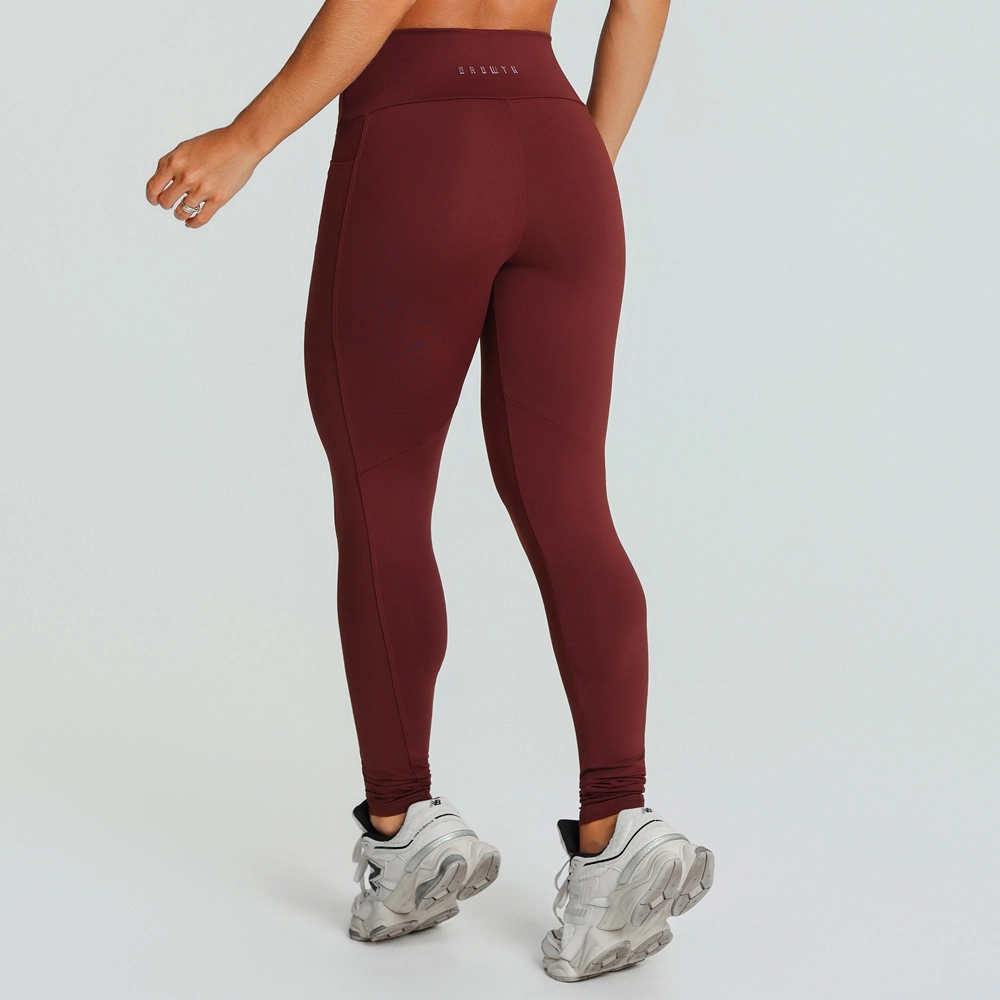 Legging Growth Bolsos Marrom