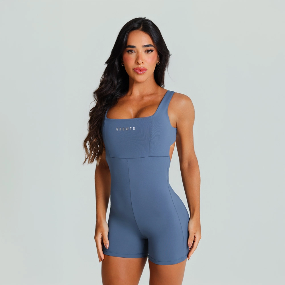 Macaquinho Growth Costas Vazadas Azul