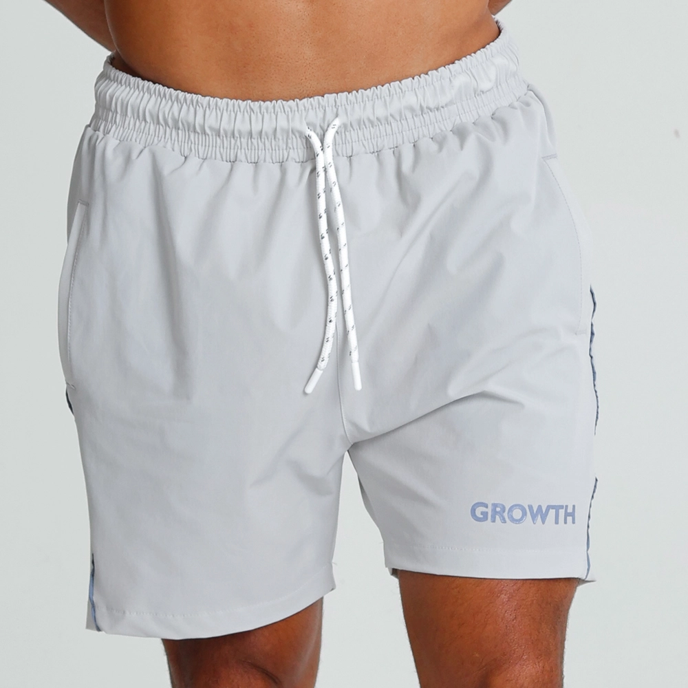 Short Banho Growth Cinza Detalhes Azul