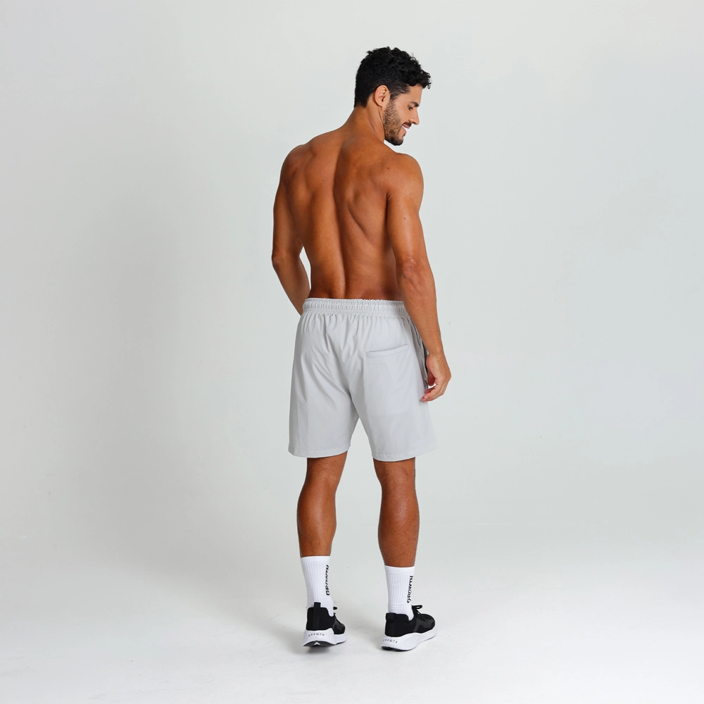 Short Banho Growth Cinza Detalhes Azul