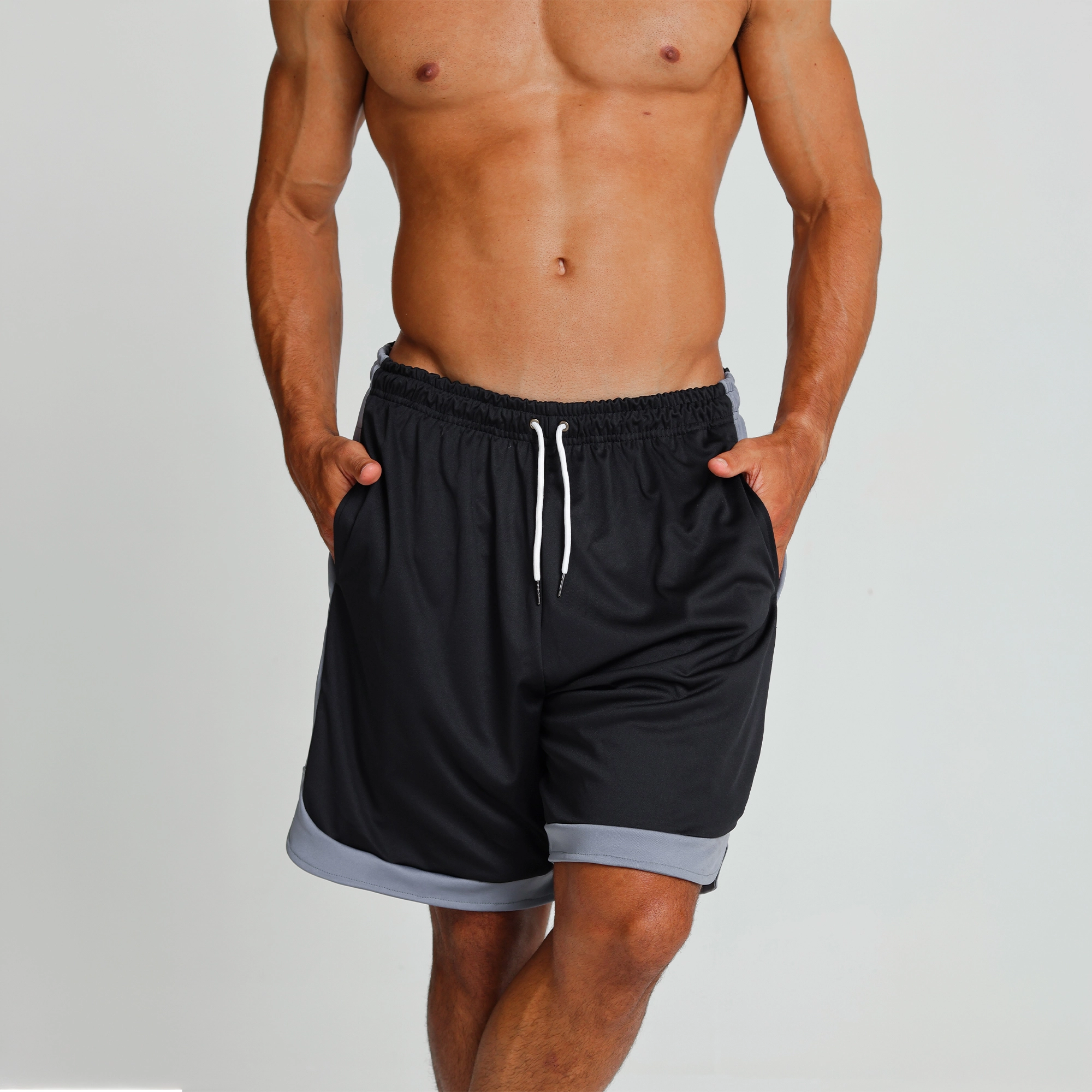 Bermuda lateral arredondada bicolor