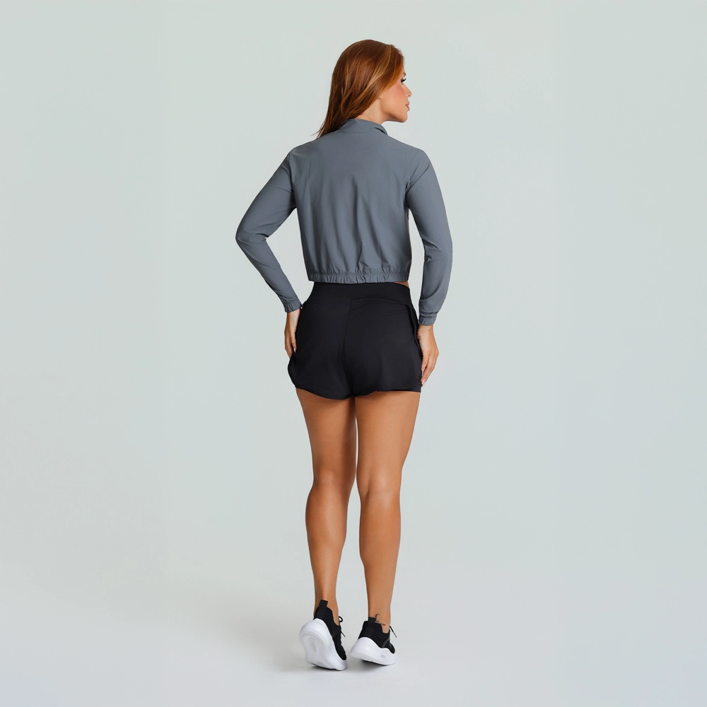 Shorts Duplo Growth Manuscrito Preto