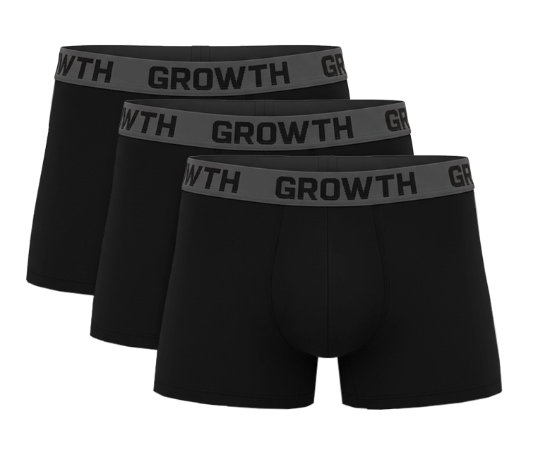 Foto do produto KIT 3 CUECAS BOXER BLACK GROWTH PREMIUM
