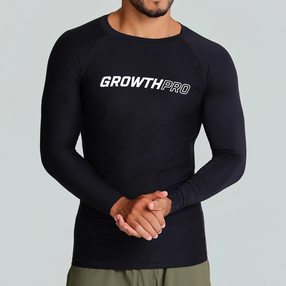 Camiseta Growth Pro manga longa preto 