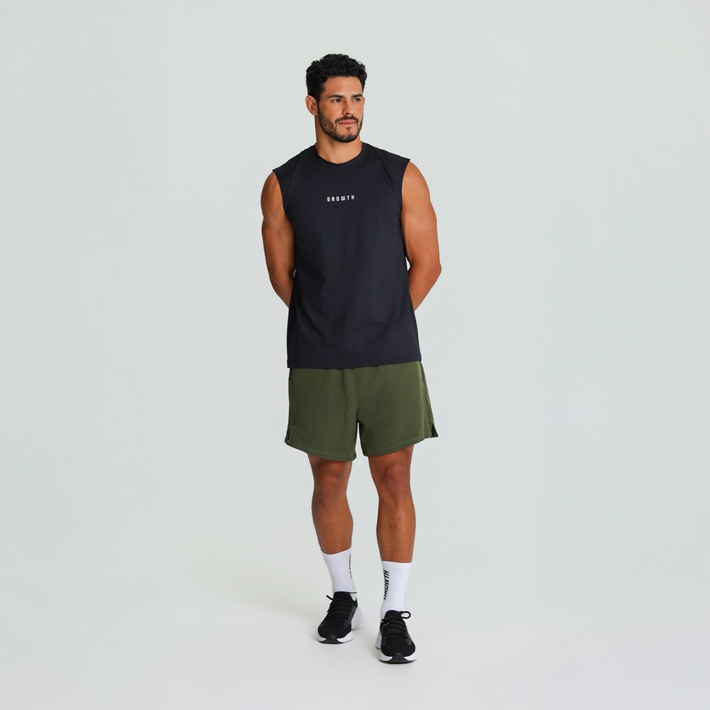 Bermuda laterais verde militar