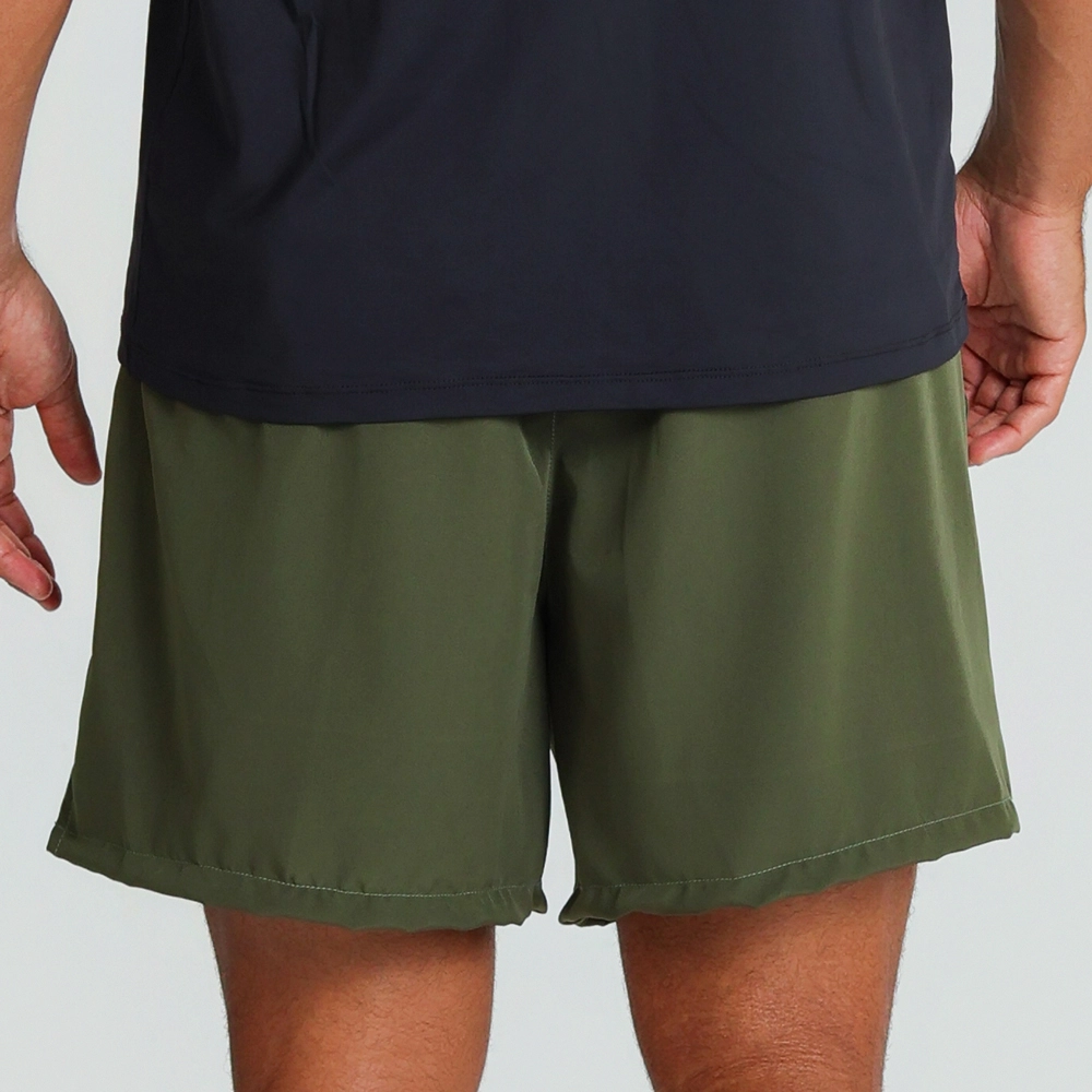 Bermuda laterais verde militar