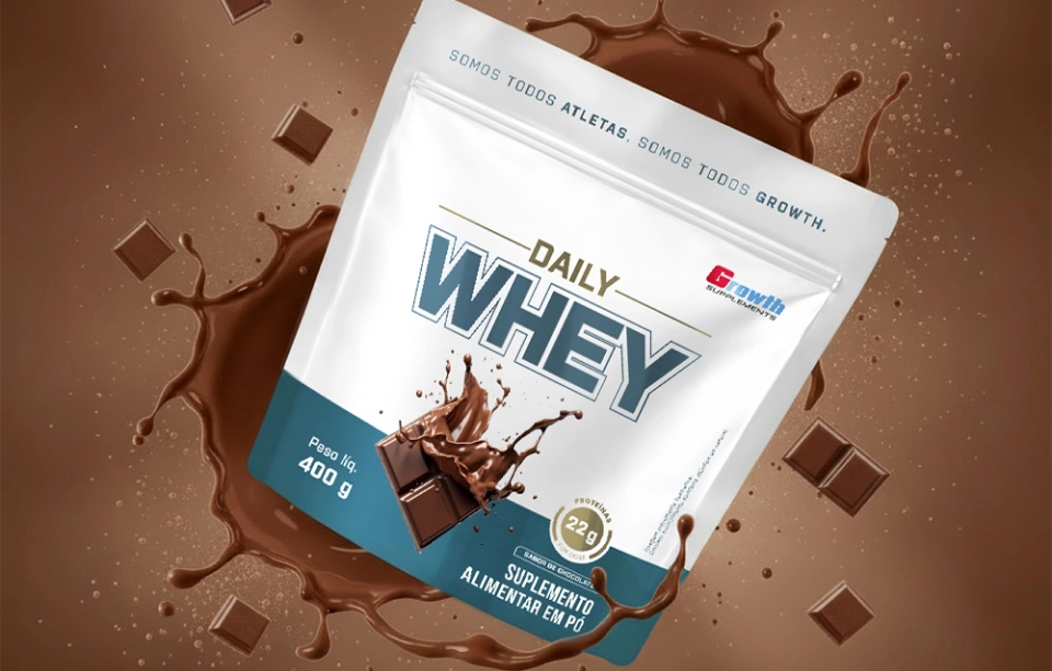 GROWTH SUPPLEMENTS - Embalagem de Daily Whey Chocolate