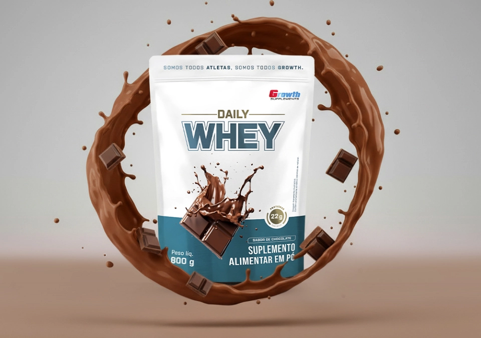 GROWTH SUPPLEMENTS - Imagem ilustrativa Daily Whey Chocolate