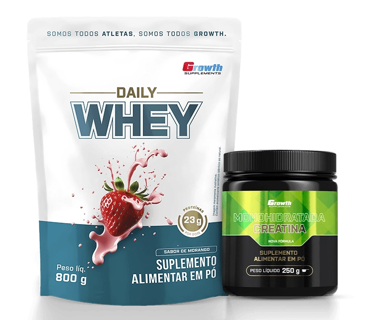 Foto do produto KIT DAILY WHEY 800G E CREATINA MONOHIDRATADA 250G