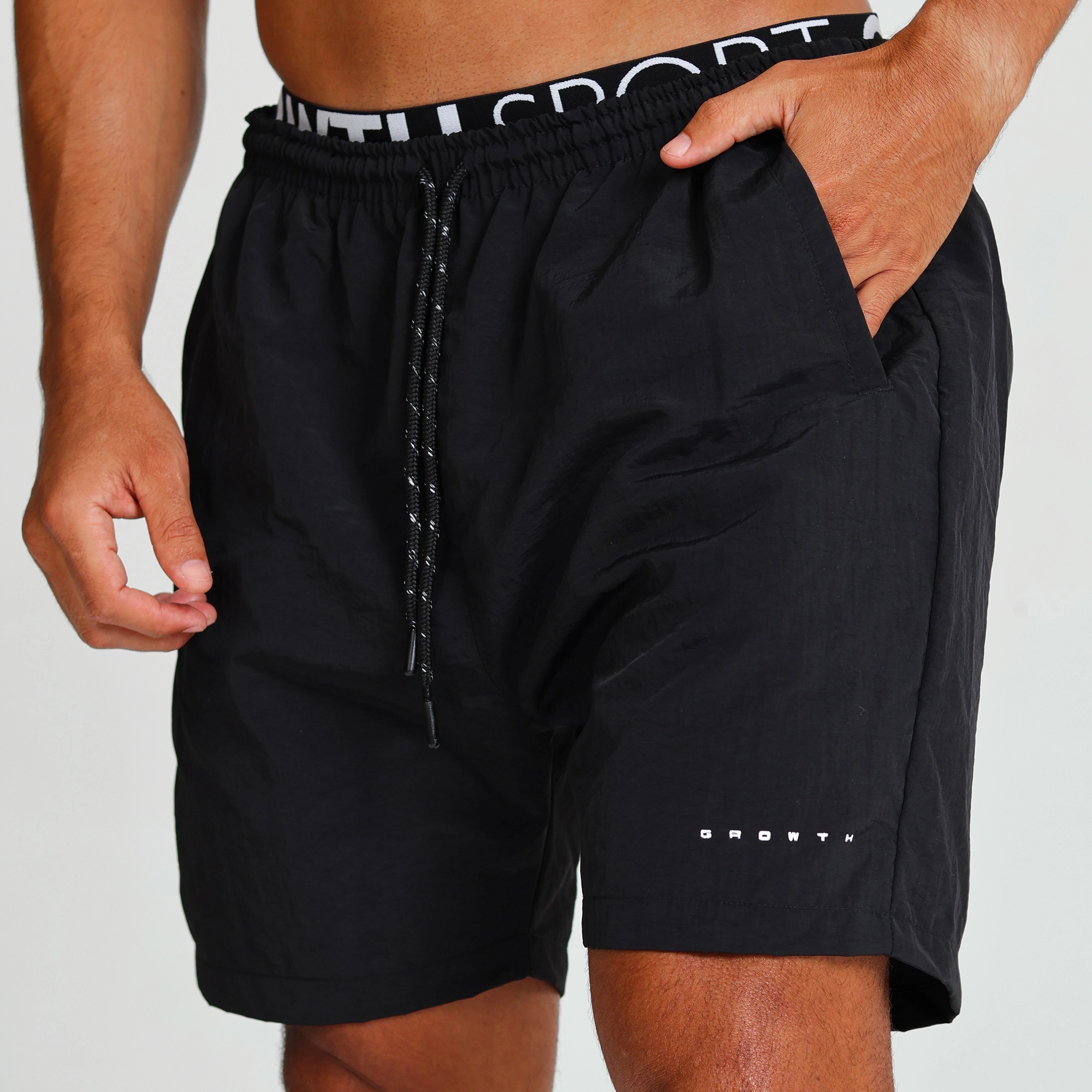 Bermuda Growth cós elástico preto detalhe lateral