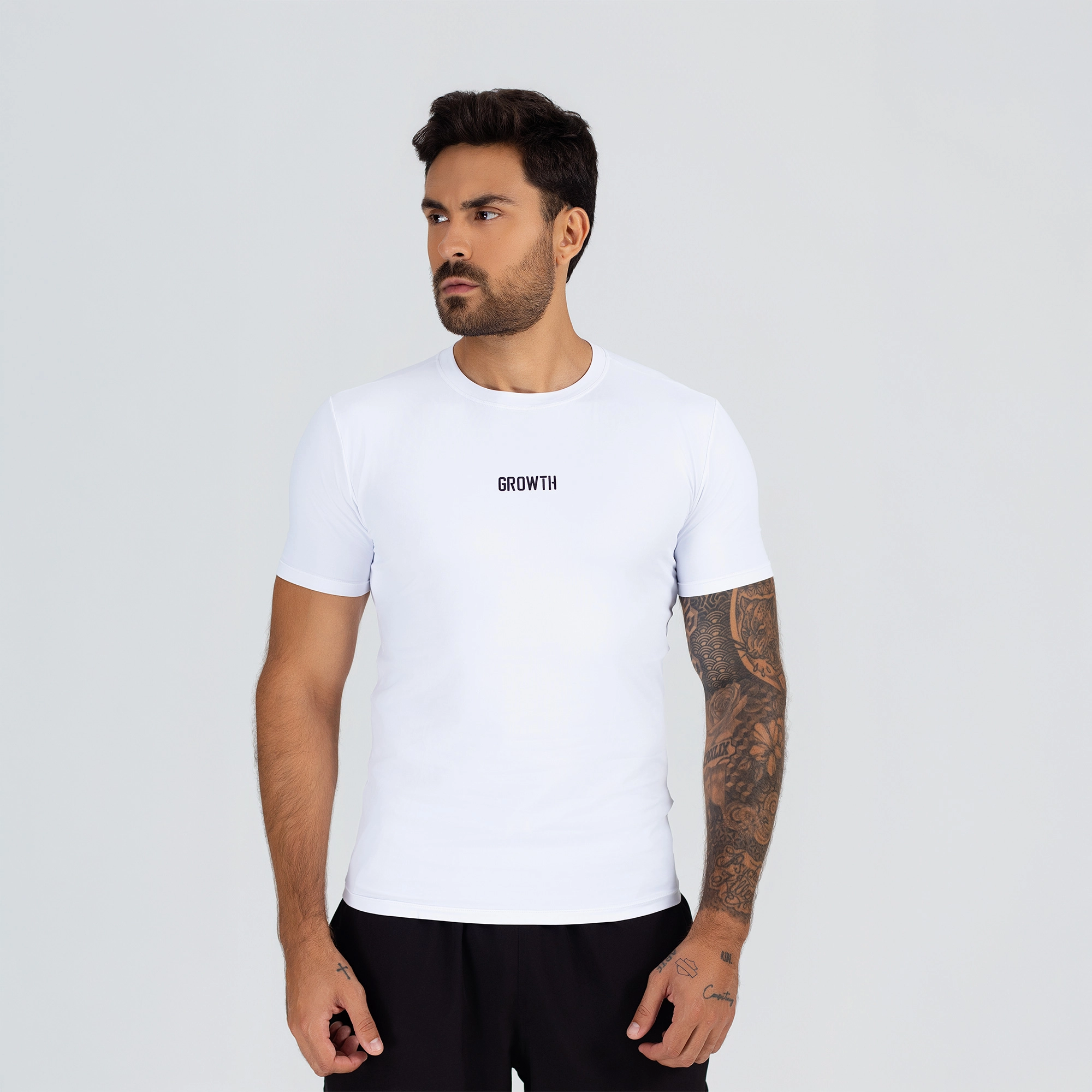 Camiseta Térmica Growth Essencial Manga Curta Branco