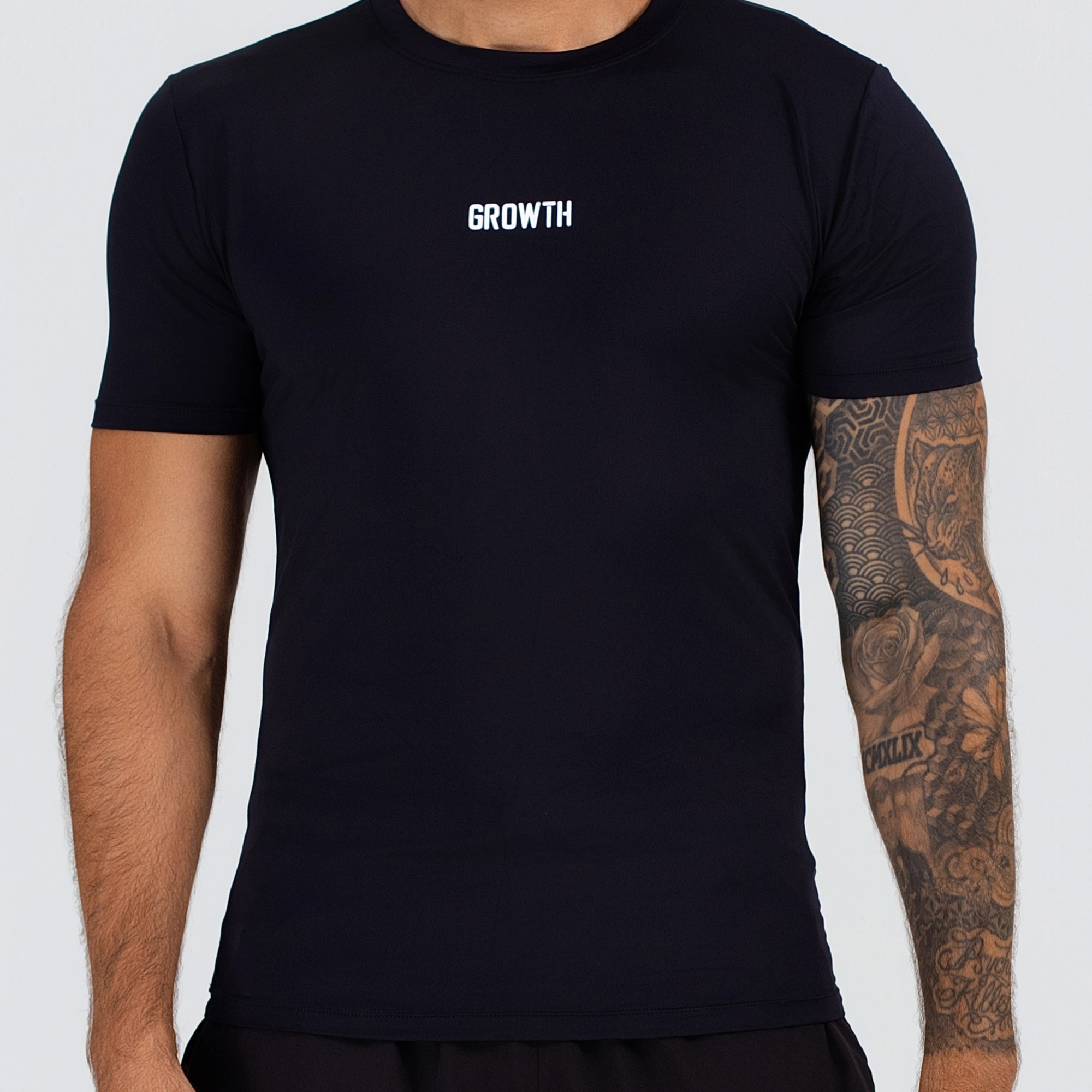 Camiseta Térmica Growth Essencial Manga Curta Preto