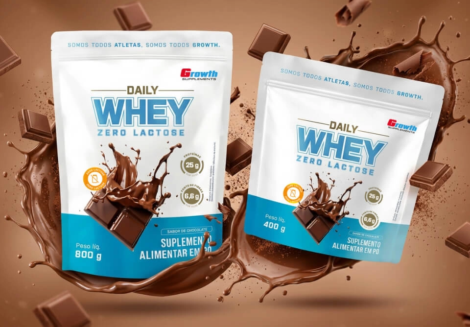 GROWTH SUPPLEMENTS - Daily Whey Chocolate tamanhos