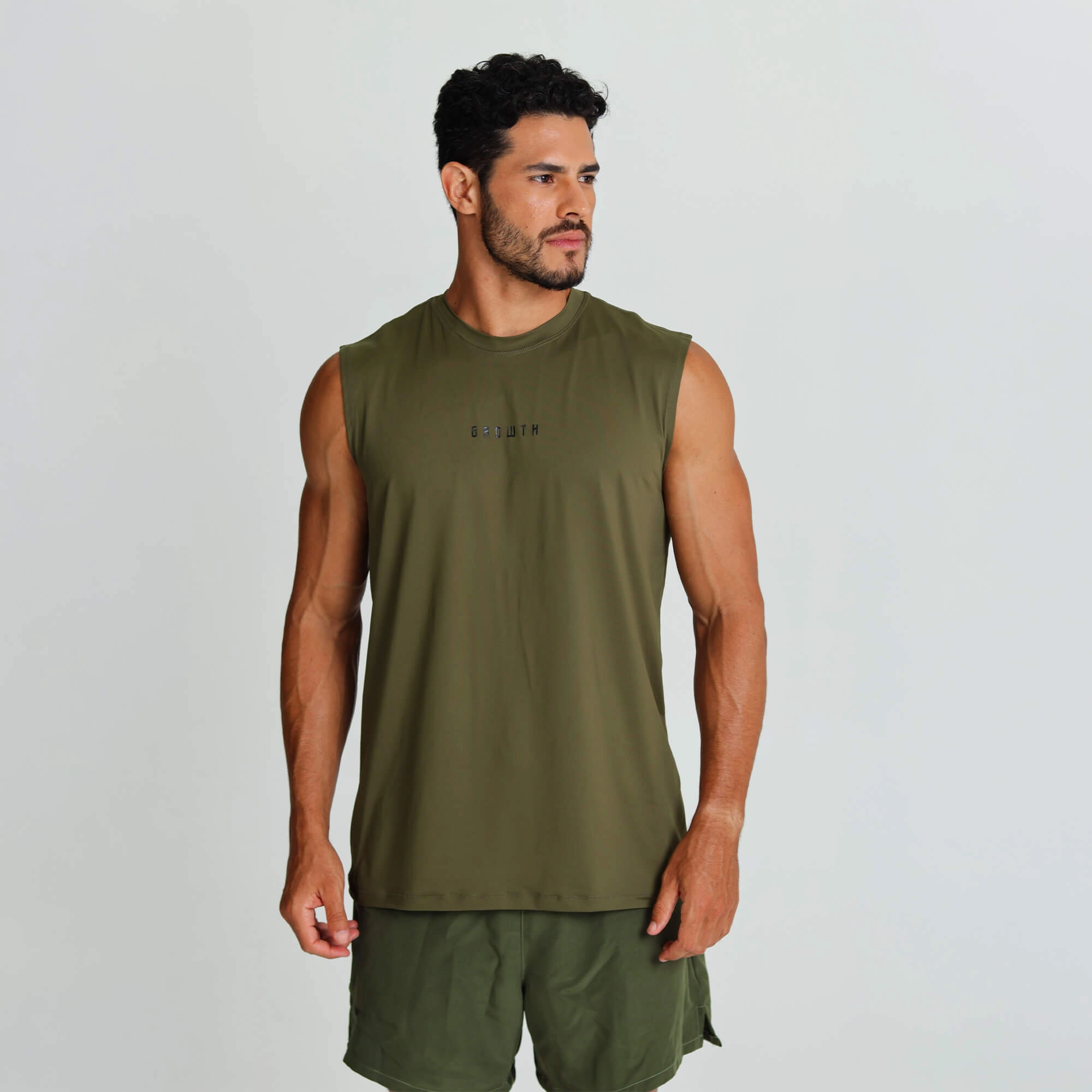 Regata Machão Growth Performance Verde Militar 