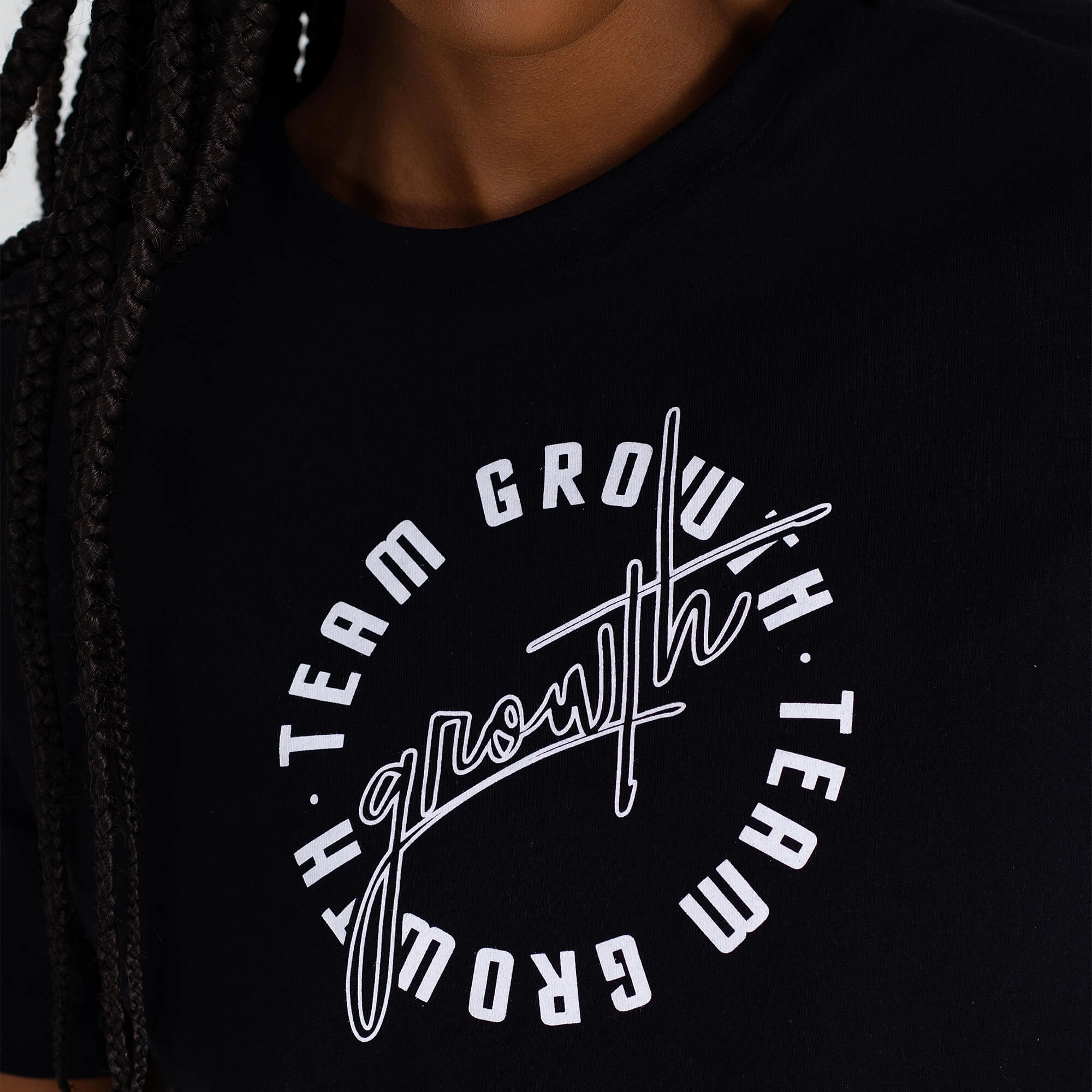 Camiseta Cropped Growth silk local preto