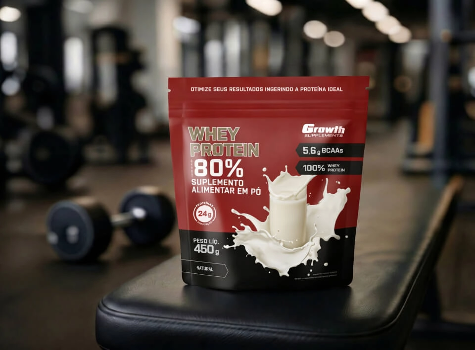 GROWTH SUPPLEMENTS - Embalagem de WPC 80% sabor natural