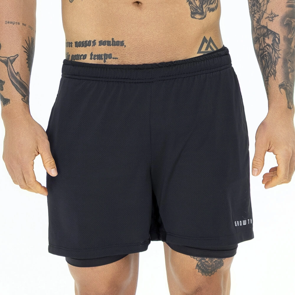 Bermuda Growth Dupla Running Preto