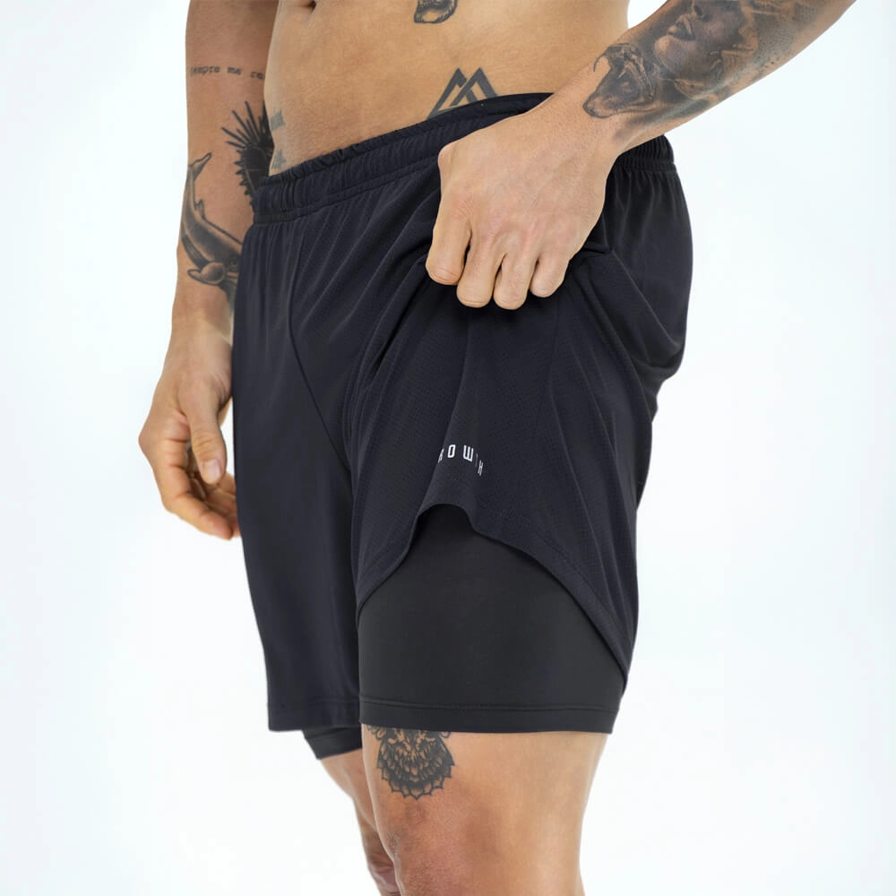 Bermuda Growth Dupla Running Preto