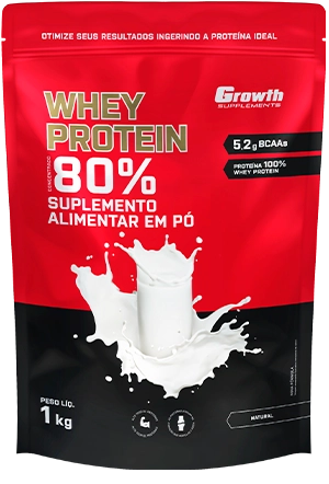 Embalagem de Whey Protein Growth Supplements